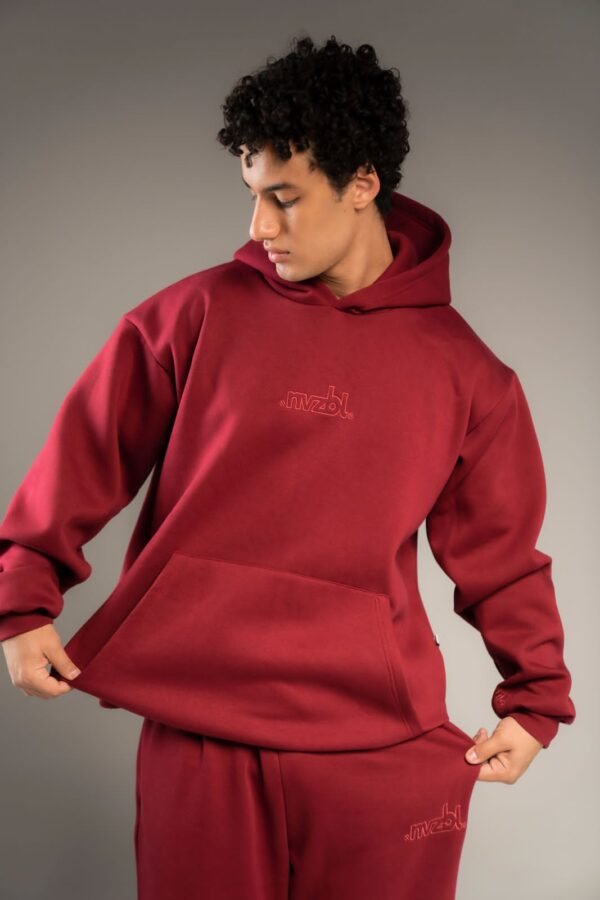 Basic Maroon Hoodie - Image 3