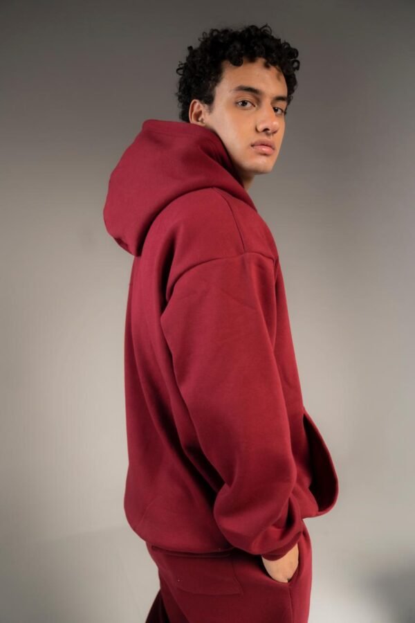 Basic Maroon Hoodie - Image 2