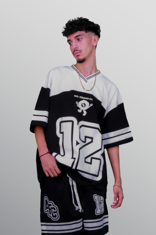 AFC Shorts – Black / White (Oversized Shorts)