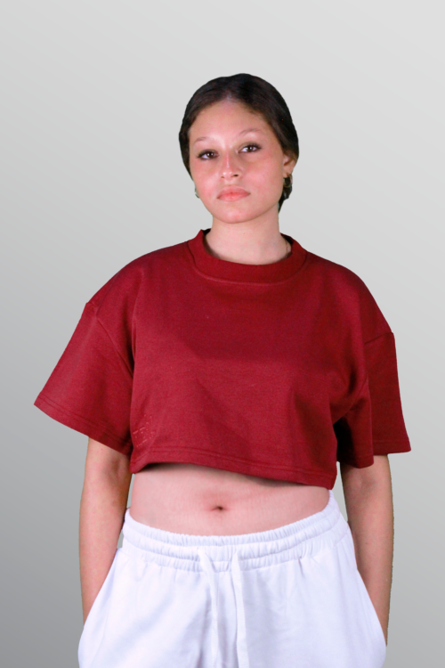 Basic – Crop-Top Maroon (Shirt)