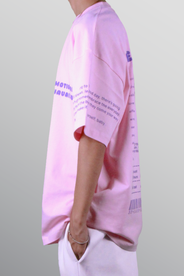 Feelings Check - Pink / Purple Fire - T-Shirt (Oversized) - Image 2