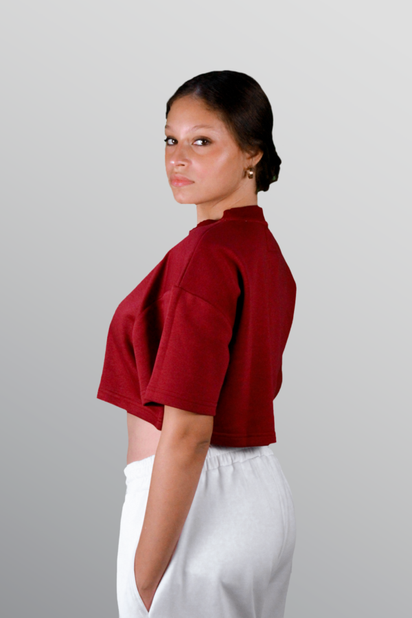 Basic - Crop-Top Maroon (Shirt) - Image 2