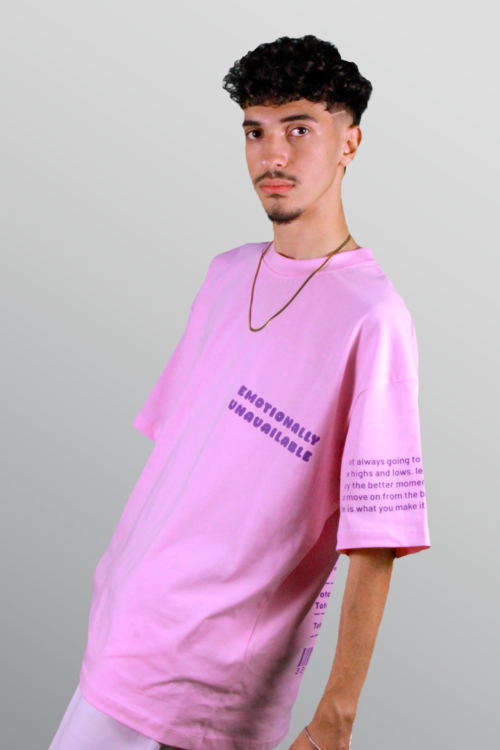 Feelings Check – Pink / Purple Fire – T-Shirt (Oversized)