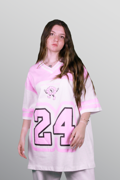 AFC JERESRY – White / Pink (Oversized)